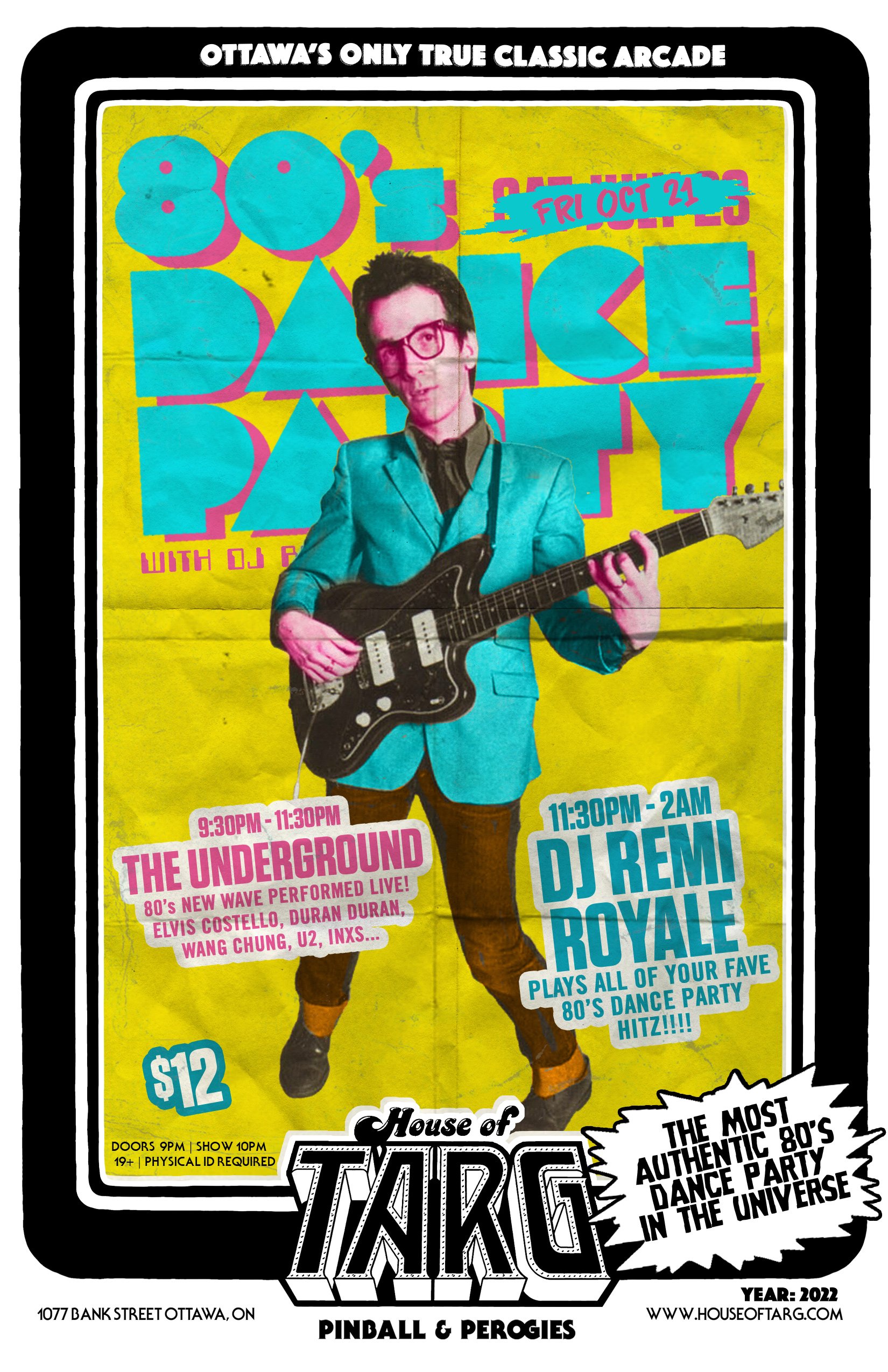 80's DANCE PARTY w DJ Remi Royale + The Underground (80's New Wave